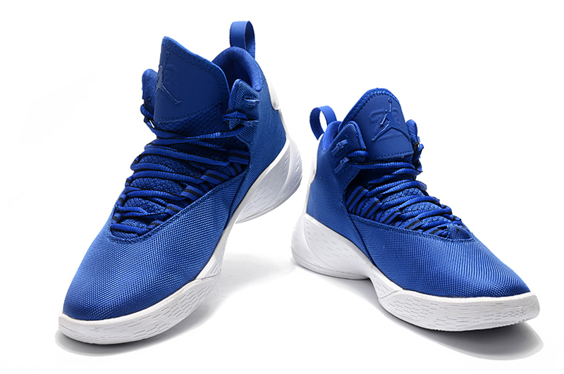 Jordan Super Fly MVP Blue Black White Shoes - Click Image to Close